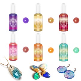 Altaroo Epoxy Resin Paint Paste 6 Colours, Epoxy Resin Colours, Pearlescent Liquid, Colours for Hartz Paint, UV Resin, Resin Dye, 10 ml Each