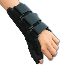 NeoPhysio Wrist Brace with Thumb Splint Excellent Support and Protection. Right Hand. Size Large