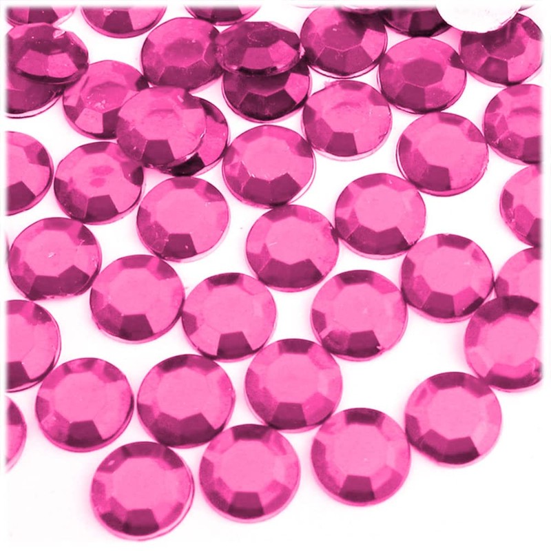 The Crafts Outlet 144pc Rhinestones Round 12mm - Flatback Ruby
