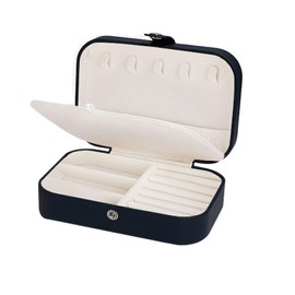 Premium PU Leather Travel Jewelry Organizer – Double-Layered Mini Case for Earrings, Rings, Necklaces, Bracelets – Ultimate Portable Storage & Display Solution for Safe, Tangle-Free Travel