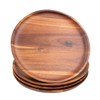 AIDEA Acacia Wood Dinner Plates, 11Inch Round Wood Plates Set