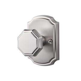 MRML Brushed Nickel Passage Door Knobs Interior Hall Closet Silver Door Knob, Kitchen Pantry Nickel Door Knob, Zinc Alloy Door Handle, 2 Pack