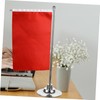 SEWACC Metal Desktop Flagpole Sturdy Flag Base Stand for Home