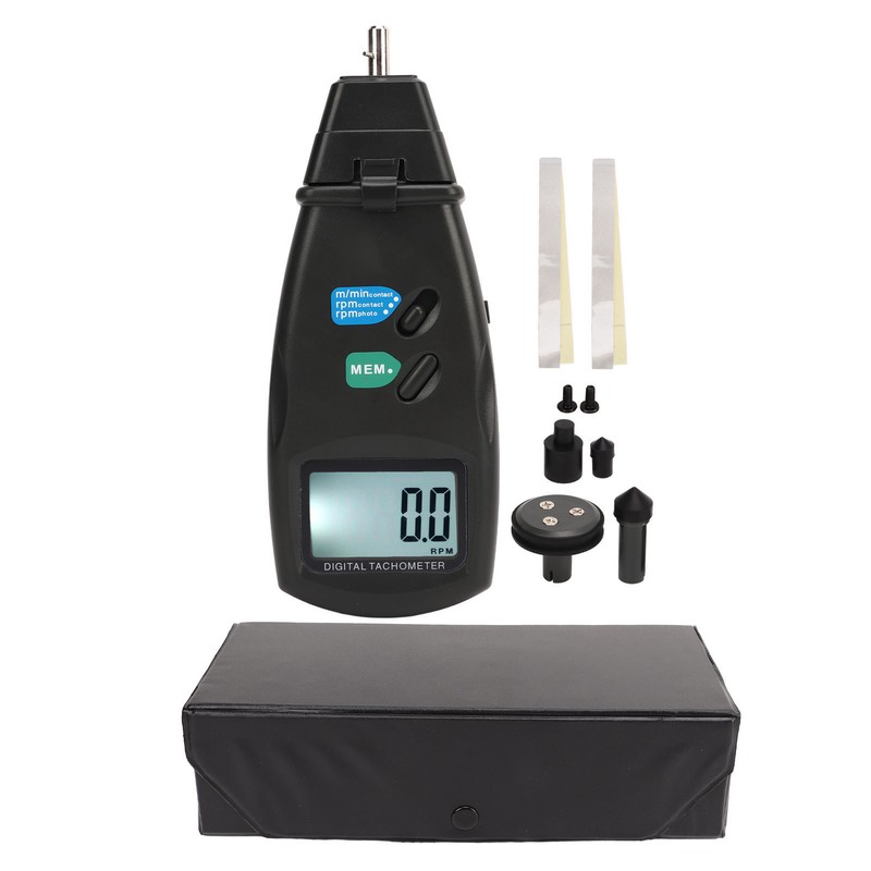 Tachometer LCD Digital Handheld Contact Non Contact 4 Test Mode