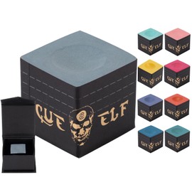 CUEELF Cube Pool Cue Chalk Technology Billiard Pool Stick Chalk with Storage Box Included (Grey)