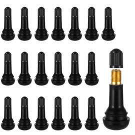 20 Pcs Valve Stems TR413 Tire Valve Stems Black Rubber Snap-in Tires Valves Stem Replacement Kit for Trucks Lawn Mowers Trailers 0.453 inches 11.5mm Rim Holes