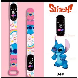 Set 3 Relojes Stich Nios Digital Touch Regalo Barato Led Colores