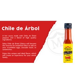 Mexico Lindo Chile de Arbol Hot Sauce Ingredients | 12,190 Scoville Level | Classic Flavor | 5 Fl Oz Bottle (Pack of 1)
