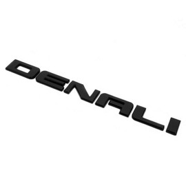 1x Denali Emblem Car Badge Nameplate Compatible with 2007-2020 Yukon Sierra Terrain (Glossy Black)