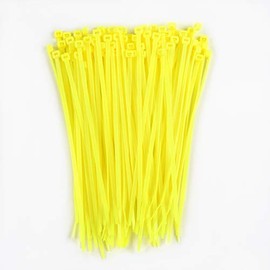 ZipTie.com 8-inch Fluorescent Yellow Multi-Purpose Cable Tie, 75-lb Tensile Strength, UL Listed, 100-Pack