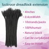 Luckroce 0.4cm Width 4Inch 10 Strands Dreadlock Extensions Real Human
