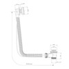 ENKI, W55, Brushed Nickel Bath Waste with Overflow and Nickel