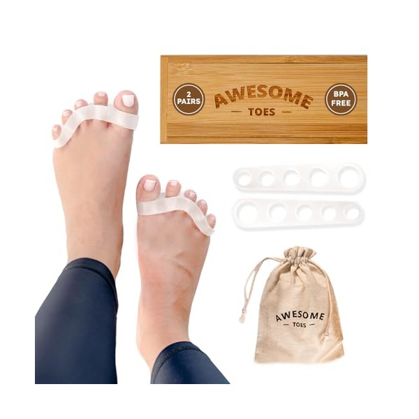 Yoga Trapeze Awesome Toes Spacers & Separators, Fast Pain Relief