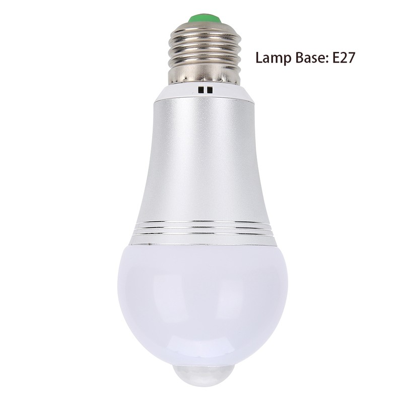 E27 7W Human Body Induction Bulb Light LED Motion Sensor