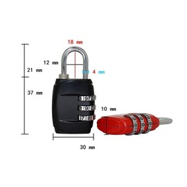 Reccisokz Luggage Combination Lock Travel Padlock Code Locks Lockers Sports Luggage School Cabinets Pack of 6 Gift for Father's Day