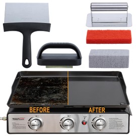 Griddle Cleaning Kit,Griddle Cleaner,Grill Stone,grill bricks,Scraper for Griddle,griddle scrapers for flat tops,grill bricks for cleaning flat top,flat top grill cleaner, Scouring Pads,Cleaning Brick