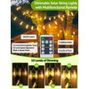 Larkvue 48FT Solar Outdoor String Lights with Remote & Timer,