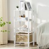 YUFAM 4 Tier Tall Wooden Bookshelf with Storage - Small