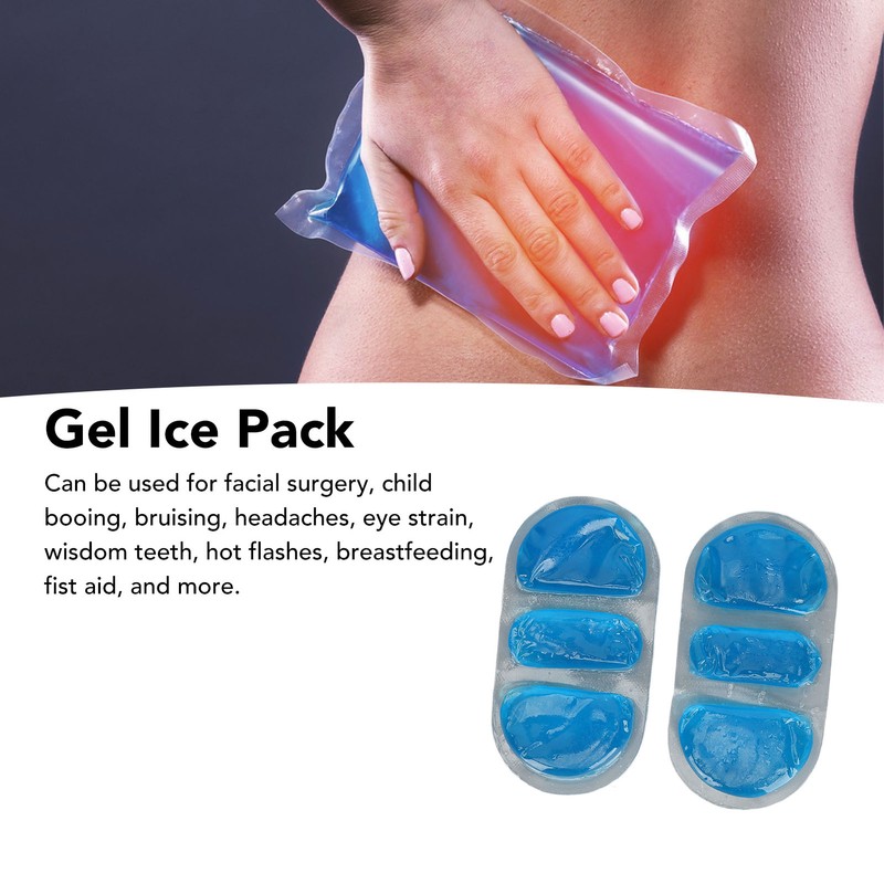 2Pcs Gel Ice Pack Reusable Hot Cold Compress Discomfort Relief