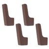 Hoite 4 PCS Wall Hooks Dark Walnut Coat Hooks for