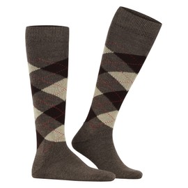 Burlington Men's Preston M Kh Warm Long Patterned 1 Pair Knee-High Socks, Brown 5256, 6.5-11