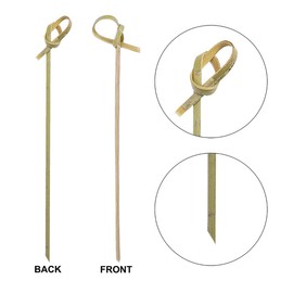 Cocktail Sticks Toothpicks 200 Pcs Bamboo Food Picks Japaneses Style 12 cm Sticks Toothpicks Knotted Skewers for Nibbles Sandwich Appetisers Party Supplies