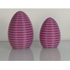 AcubycArt Large Decorative Easter Eggs (Set of 2) (Pink/Grey)