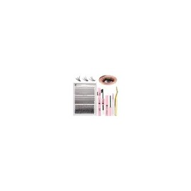Mafita® Blister Maquillaje Extensión Kit Para Pestañas Li Lash Mink Rizado Postizas Diy Accesorios Fibras Mix Pack Espesor 0.07mm 10d/20d/30d 8-16mm Negro