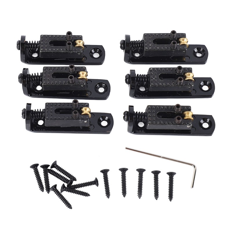 Electric Guitar Split Bridge Saddle Roller Ball String Plate Metal