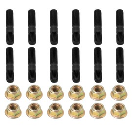 SG Store 12-Piece M8 Exhaust Manifold Bolt Set with Nuts Length 39 mm Thread M8 x 1.25 Suitable for Repairing Exhaust Systems Bolts and Nuts for Car Exhaust Systems