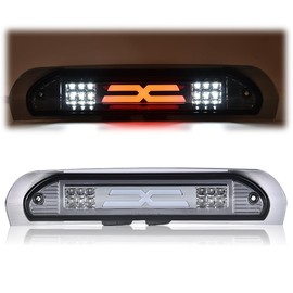 GRAND ORANGE LED 3rd Brake Light Compatible with 2002-2008 Dodge Ram 1500/2003-2009 Dodge Ram 2500 3500 Cargo Light High Mount Lamp Smoke Lens Chrome Housing