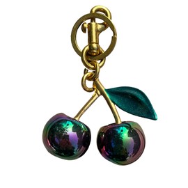 Cherry Bag Charms Keychain Purse Charm, Cute Key Chains Cherry Accessories Gifts for Women Christmas (Rainbow color)