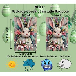 Easter Garden Flag For Outside Happy Easter Yard Flag Christian Garden Flag Spring Garden Flag 12x18 Inch Double Sided Lent Catholic Garden Flags Easter Decorations Outdoor Small Burlap Banner Yard