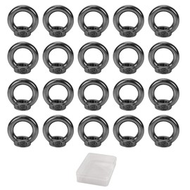 Felimoa Eye Nut Hanging Fixing Stainless Steel M6 Standard Storage Case Included, Set of 20