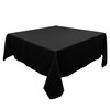 TableLinensforLess Polyester Square Tablecloth, 60 Inch Square, (Black)
