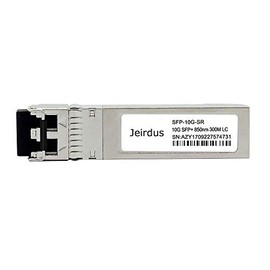 Jeirdus for Cisco SFP-10G-SR SFP+ Transceiver Module, 10Gb/s SFP SR,10GBase-SR (MMF, 850nm, 300-Meter, LC)