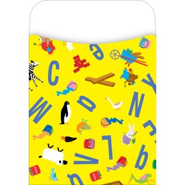 Barker Creek Library Pockets, ABC Animals, Great for Holding Library, Index, and Flash Cards, Hall Passes, Recipes, and More! 3-1/2" x 5-1/8", 30 per Pkg (1222)