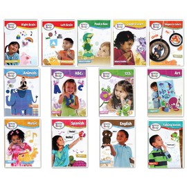 The Brainy Baby® Learning Library: ABCs, 123s, Shapes & Colors, Animals, Art, Music, Sign Language and more - Deluxe Edition Set of 13 DVDs