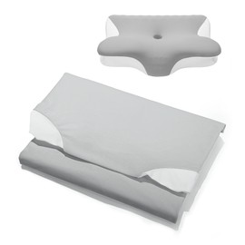 Restnature Pillowcase - Standard Size 60 x 41.5 cm - 85% Nylon, 15% Spandex Pillowcases, White & Grey