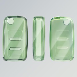 OFFCURVE Transparent Car Key Cover, Key Cover Key Case for VW Volkswagen Polo Golf 4/5/6 Multivan T5 Caddy Jetta Bora Superb Passat Skoda Fabia Seat Ibiza