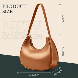 Shoulder Bags for Women Mini Clutch Purse with Zipper Closure,Classic Cute Hobo Tote Handbag
