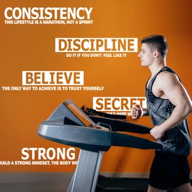 Gym Wall Stickers Fitness Walls Decals Inspirational Gym Signs Decor Sticker Peel and Stick Teamwork Wall Decal Motivational Sports Workout Art Murals for Bedroom Yoga Exercise Room Office Decoration