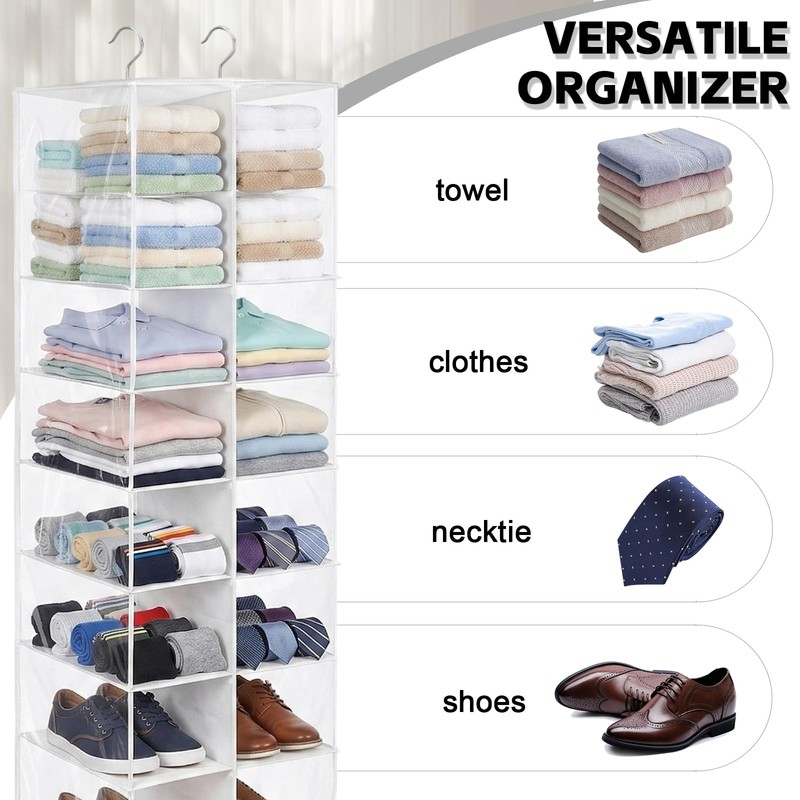 coastal rose Hanging Shoe Closet Organizer, 30 Sections Hanging Closet