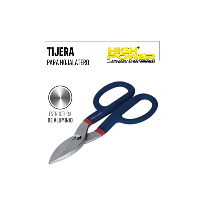 Tijera para Hojalatero 12". Hojas de Acero. Marca: High Power.