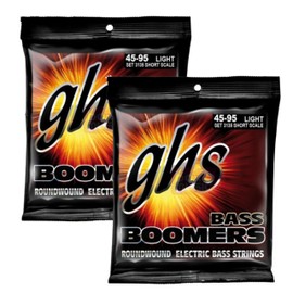 GHS Strings - Short Scale - 4-String Electric Bass Boomer Strings - 3135 SET - Light, 45-95, Pack of 2