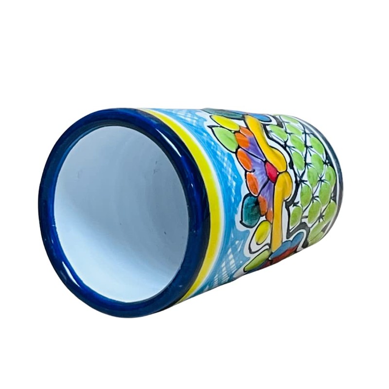 Floral Bouquet Talavera Clay Shot - Tequilero - Shot Glass