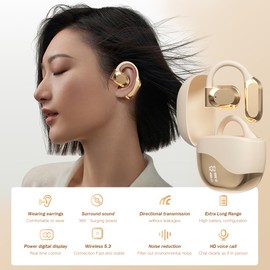 AI Real-Time Translator Earbuds 144 Languages & Accents Wireless Bluetooth 3-in-1 for Travel Business Learning, Compatible with Android & iPhone (Black)