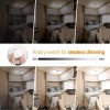 XUKEY Dimmable 1700LM 3Color Light Interior 12-24V 120Led Ceiling Dome