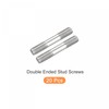sourcing map Double Ended Stud Screws (M6 Thread 35mm Length)