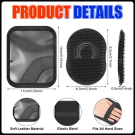 Drydiet 2 Pcs Laydown Pad 360 Waves Training Set Waves Training Pad and Black Pocket Palm Combs for Men Helps Train Your Hair to Lay Down for Your Desired Wave Pattern Hair Styling and Care